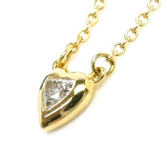 TIFFANY 18k Gold Diamond Heart Necklace - Picture 3 of 5